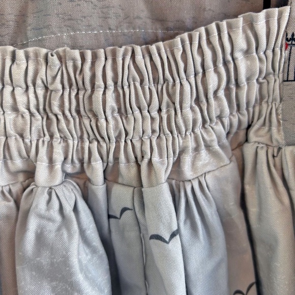 Handmade one of a kind girl's smocked dress, London Print - Picture 8 of 12